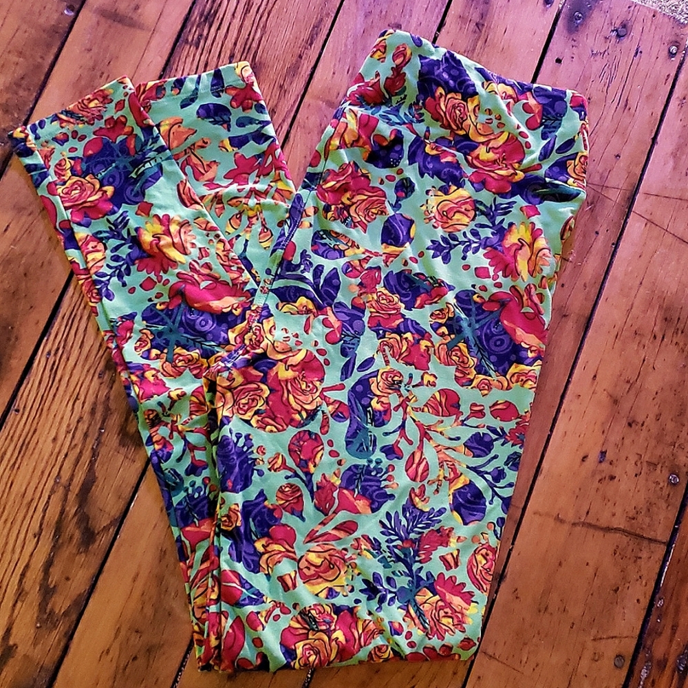 lularoe tc leggings tall & curvy seafoam green